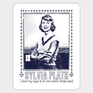 Sylvia Plath / Retro Fan Art Design Sticker